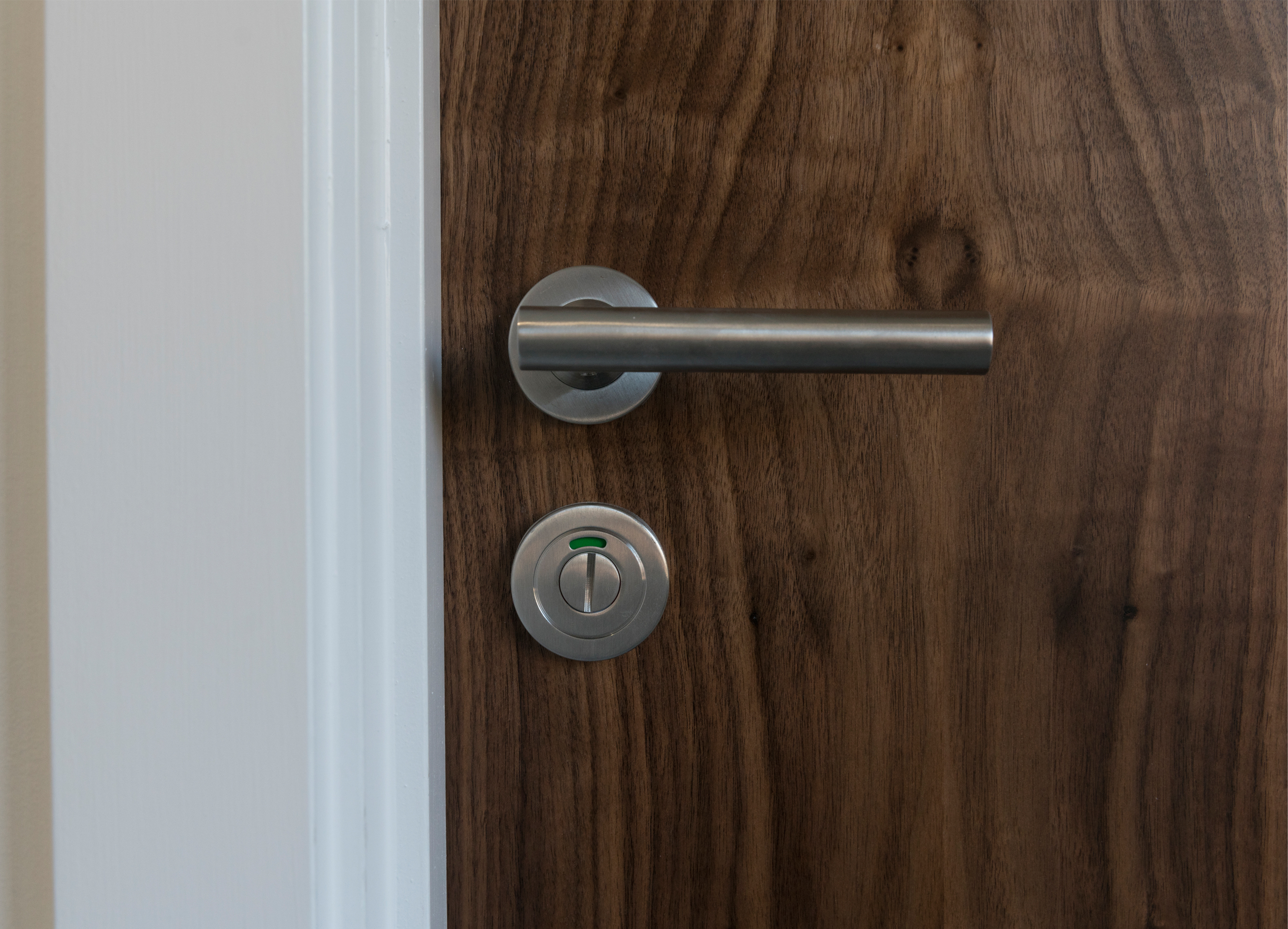Door handle and lock at Orchard Court